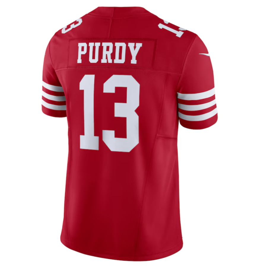 CAdoa SF.49ers #13 Brock Purdy Player Scarlet Vapor F.U.S.E. Limited Stitched Jersey