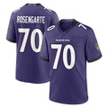 B.Ravens #70 Roger Rosengarten Player Purple Limited Home Game CAdoa Stitched Jerseys