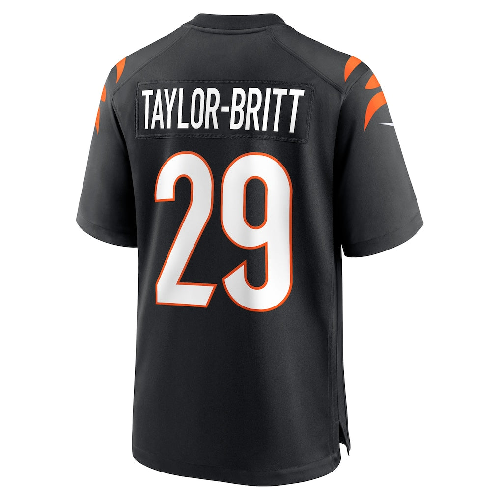 CAdoa C.Bengals #29 Cam Taylor-Britt Black Game Player Jersey