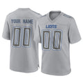 Custom D.Lions Gray Atmosphere Fashion Home Game Any Name & Numbers CAdoa Stitched Jerseys