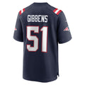 CAdoa NE.Patriots #51 Jack Gibbens Navy Team Game Jersey
