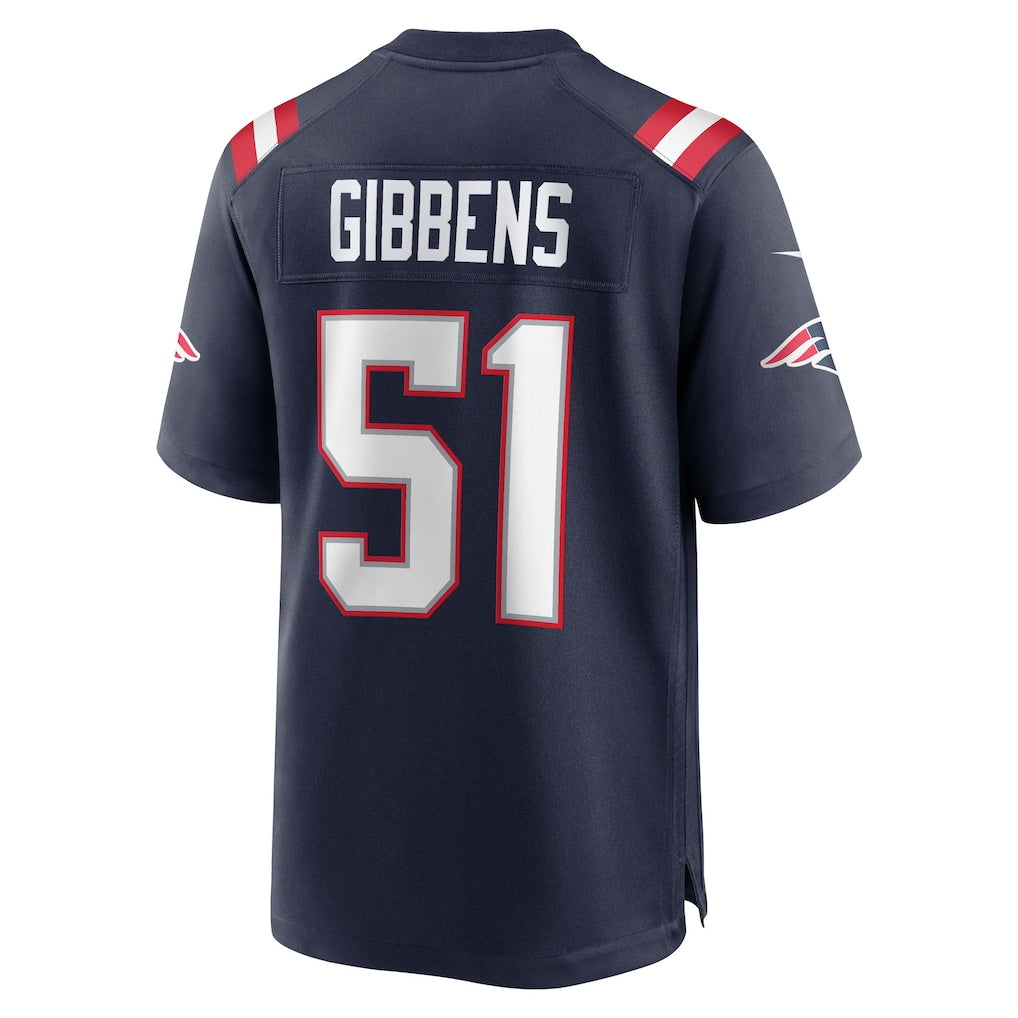 CAdoa NE.Patriots #51 Jack Gibbens Navy Team Game Jersey