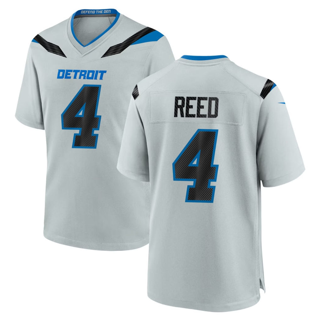 D.Lions #4 D.J. Reed Player Silver 2026 Rivalries Collection Home Game CAdoa Stitched Jerseys