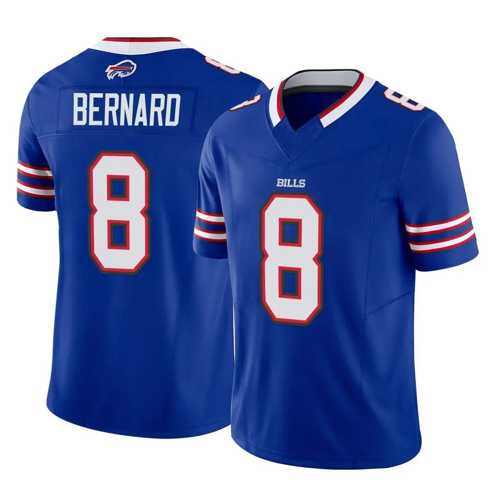 B.Bills #8 Terrel Bernard Player Royal Vapor F.U.S.E. Limited Home Game CAdoa Stitched Jerseys