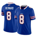 B.Bills #8 Terrel Bernard Player Royal Vapor F.U.S.E. Limited Home Game CAdoa Stitched Jerseys