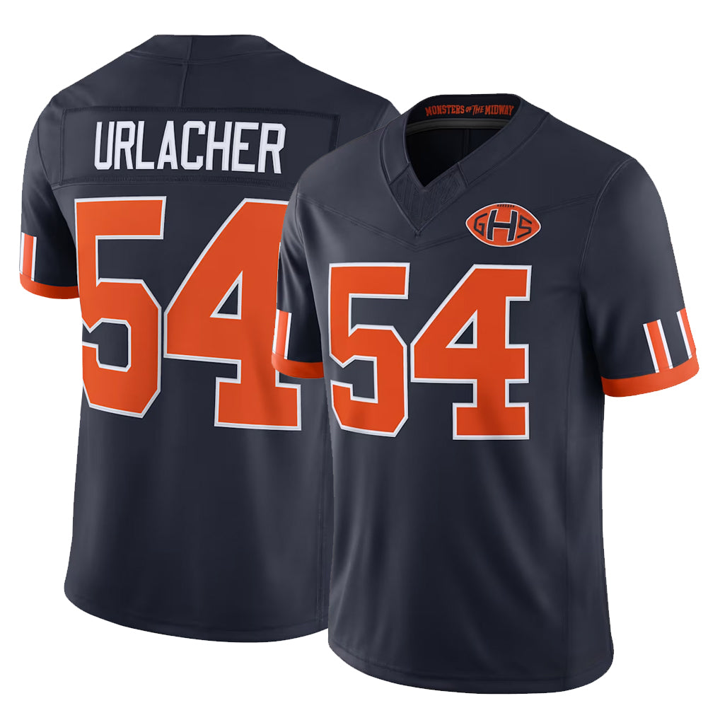 C.Bears #54 Brian Urlacher Player Navy Limited 2026 Rivalries Collection Home Game CAdoa Stitched Jerseys