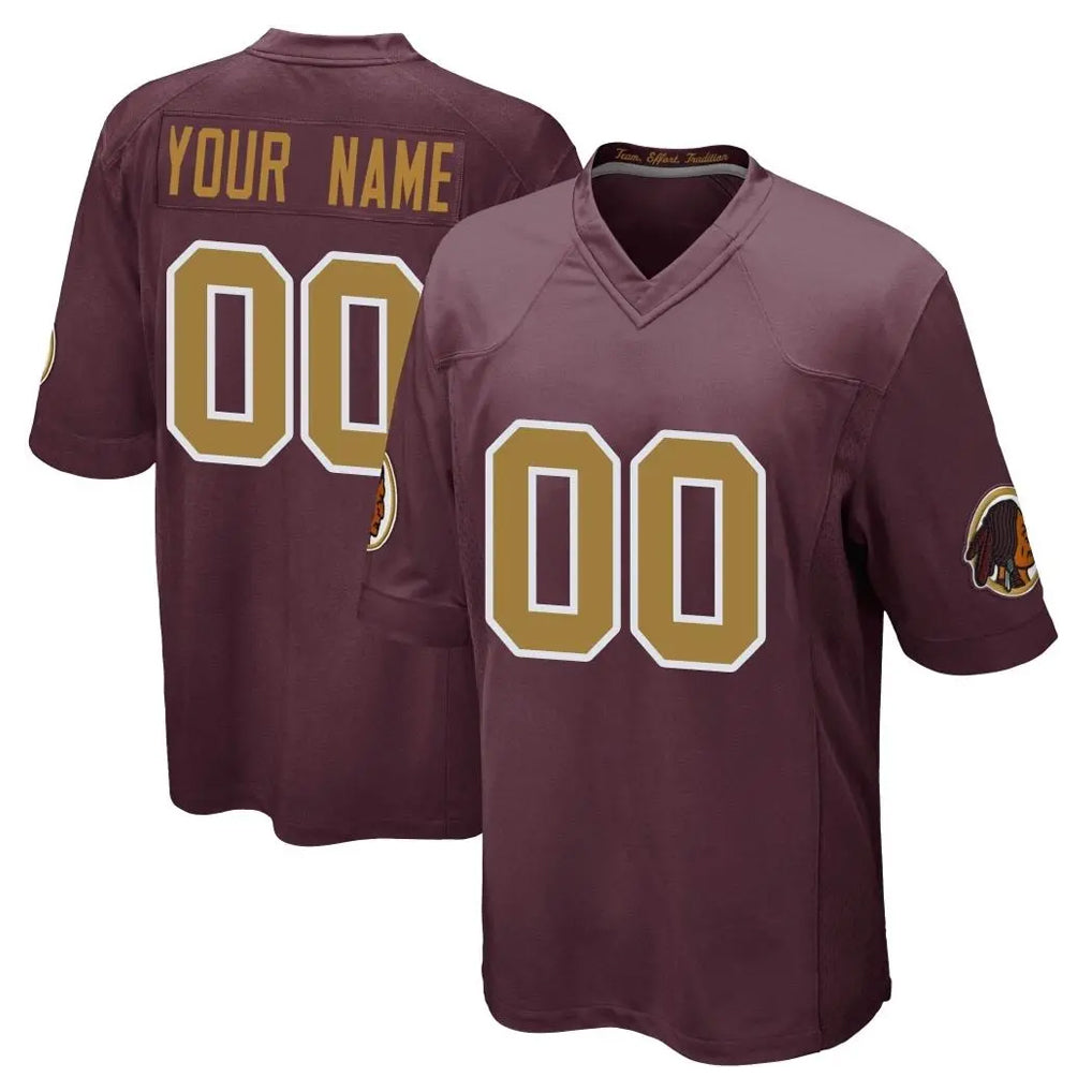 Custom W.Commanders Burgundy Alternate Home Game Any Name & Numbers CAdoa Stitched Jerseys