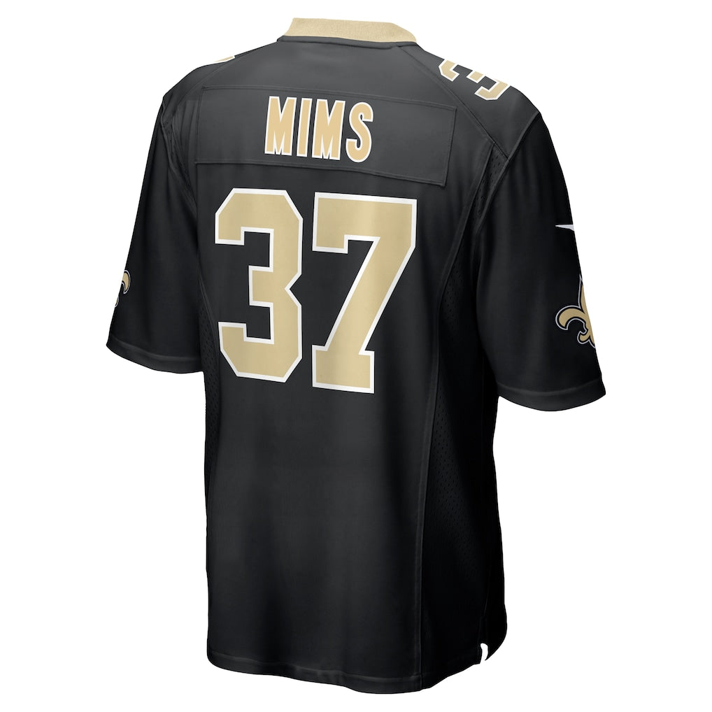 CAdoa NO.Saints #37 Jordan Mims Black Team Game Jersey