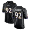 B.Ravens #92 Nnamdi Madubuike Player Black Alternate Home Game CAdoa Stitched Jerseys
