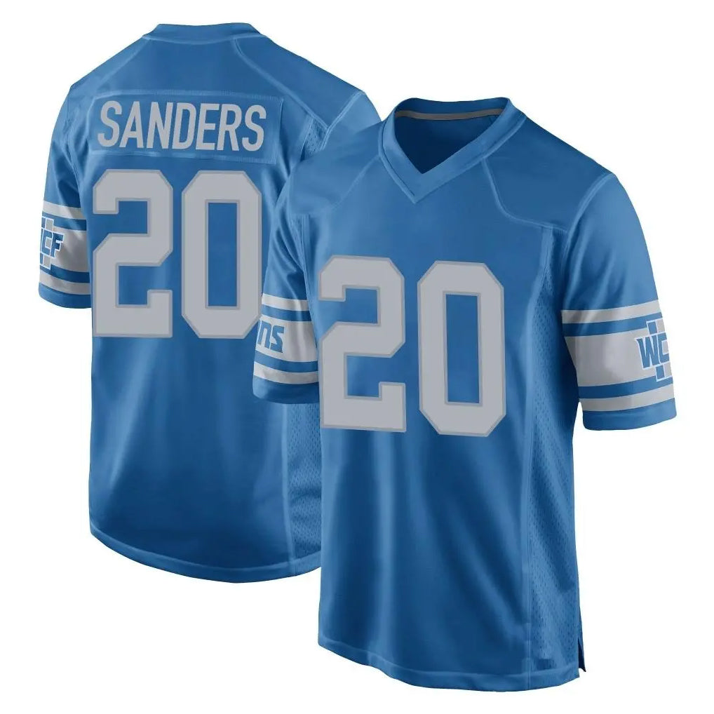 D.Lions #20 Barry Sanders Player Blue Vapor Untouchable Throwback Game CAdoa Stitched Jerseys