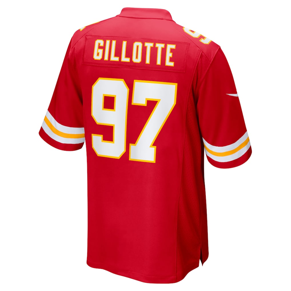 CAdoa KC.Chiefs #97 Ashton Gillotte Red Team Game Jersey