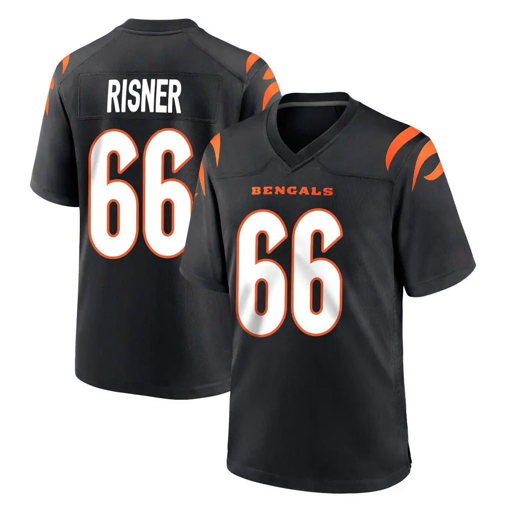 C.Bengals #66 Dalton Risner Player Black Home Game CAdoa Stitched Jerseys