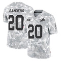 D.Lions #20 Barry Sanders Player Arctic Camo Salute To Service Limited CAdoa Stitched Jerseys