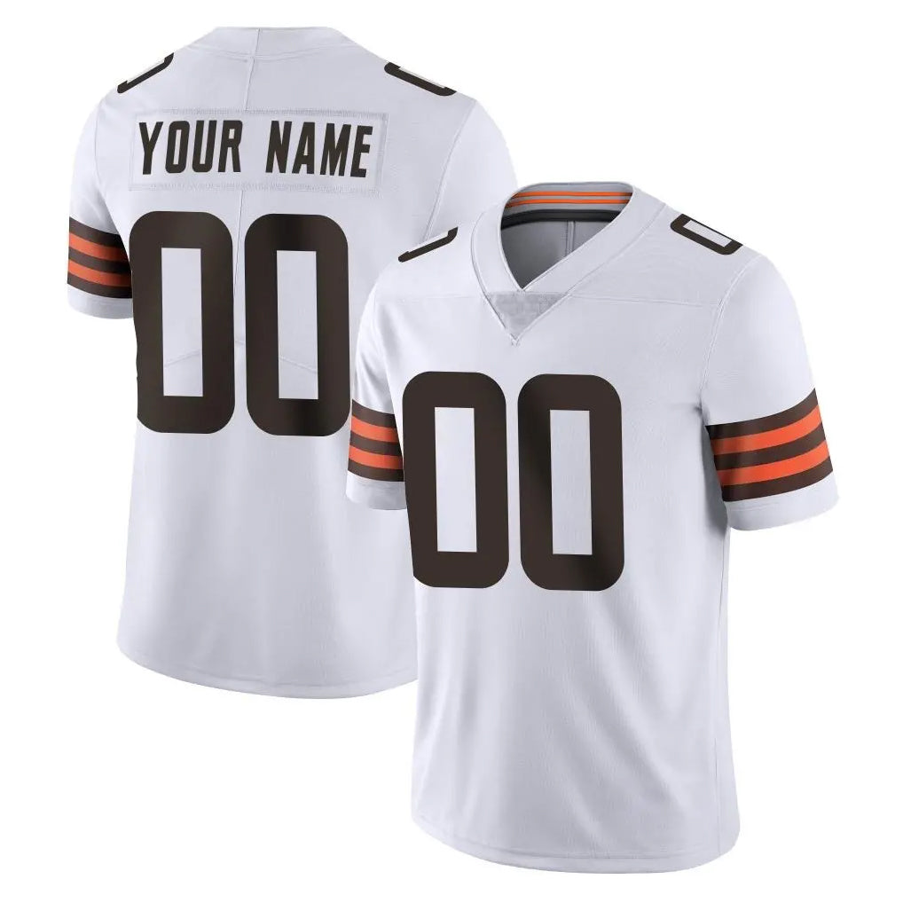Custom C.Browns White Vapor Untouchable Limited Home Game Any Name & Numbers CAdoa Stitched Jerseys
