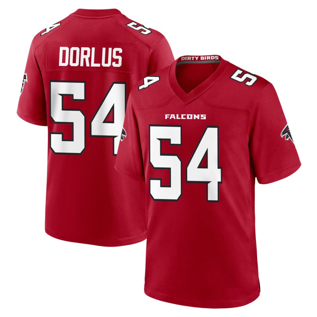 A.Falcons #54 Brandon Dorlus Player Red Team Color Home Game CAdoa Stitched Jerseys