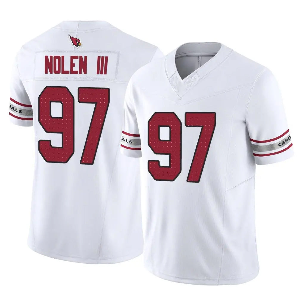 A.Cardinals #97 Walter Nolen III Player White Vapor F.U.S.E. Limited Home Game beagls Stitched Jerseys