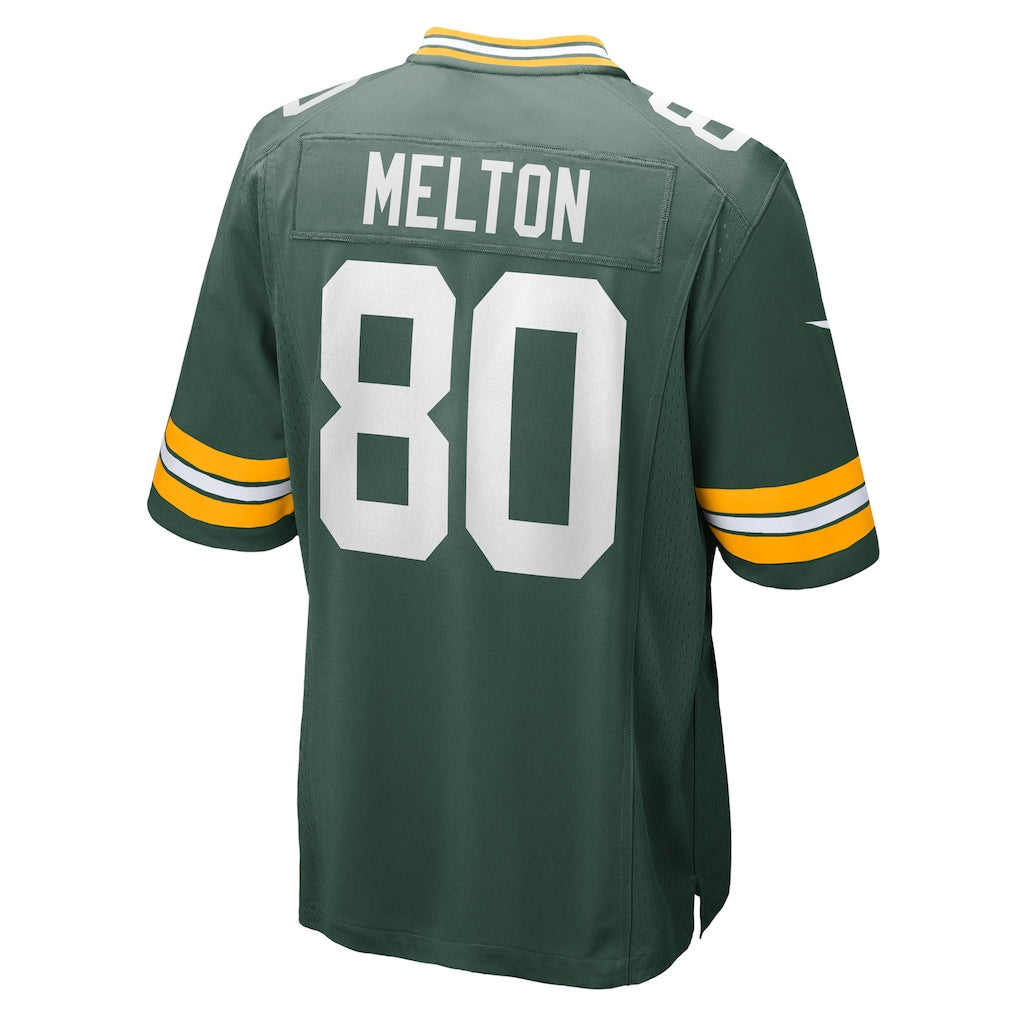 CAdoa GB.Packers #80 Bo Melton Green Home Game Player Jersey