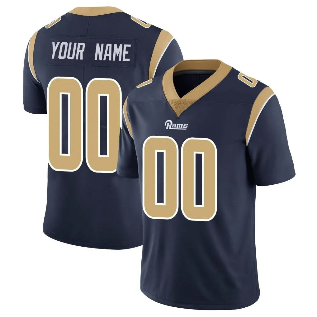 Custom LA.Rams Navy Limited Vapor Untouchable Home Game Any Name & Numbers CAdoa Stitched Jerseys