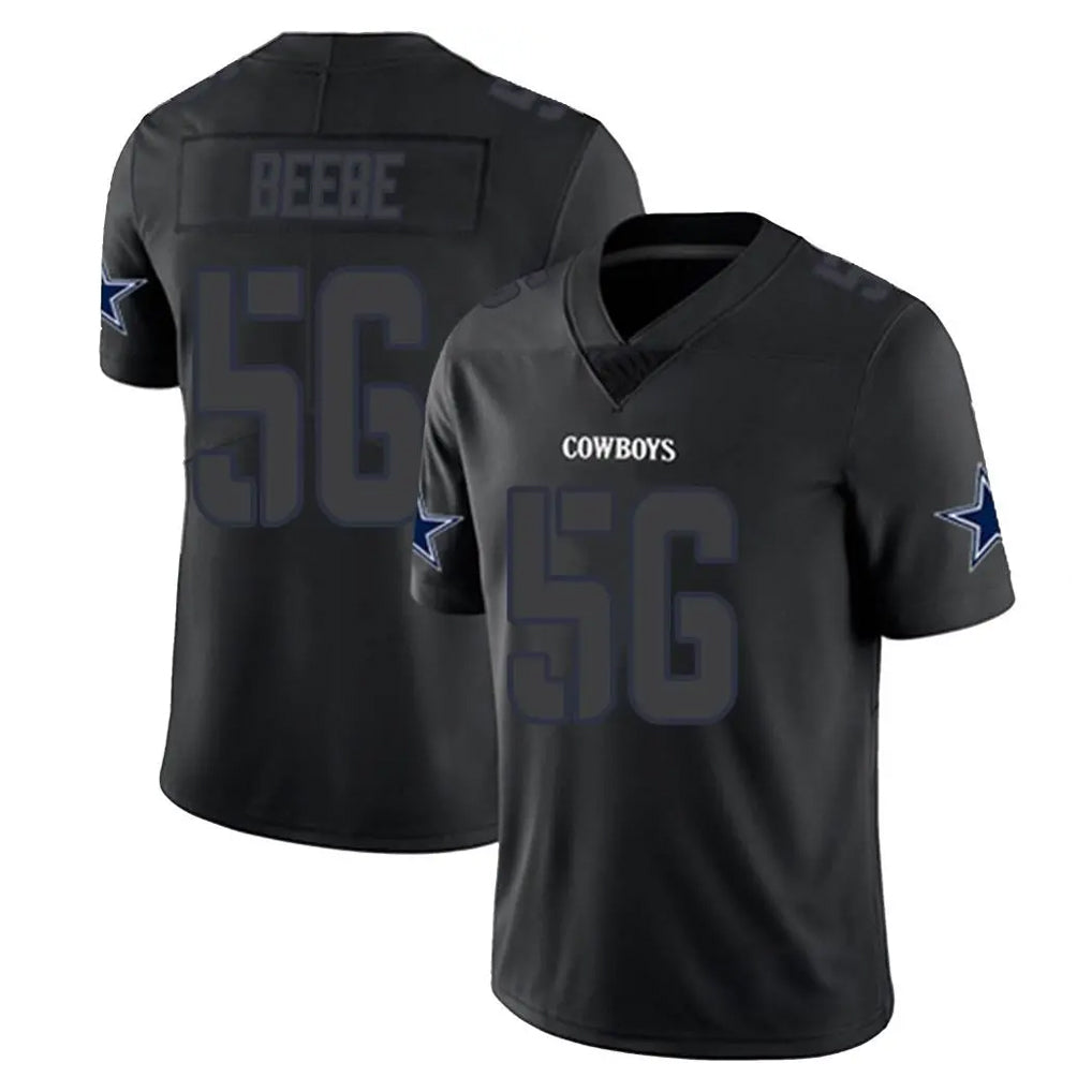 D.Cowboys #56 Cooper Beebe Player Black Impact Limited Home Game CAdoa Stitched Jerseys