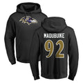 B.Ravens #92 Nnamdi Madubuike Player Black Pullover Hoodie CAdoa Stitched Jerseys