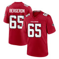A.Falcons #65 Matthew Bergeron Player Red Team Color Home Game CAdoa Stitched Jerseys
