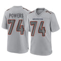 D.Broncos #74 Ben Powers Player Gray Atmosphere Fashion Limited Game CAdoa Stitched Jerseys