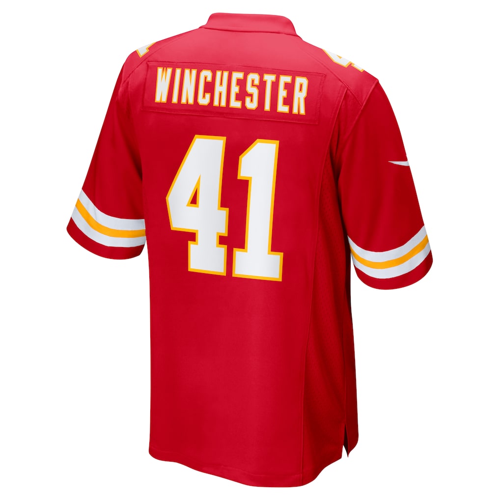 CAdoa KC.Chiefs #41 James Winchester Red Game Jersey