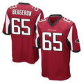 A.Falcons #65 Matthew Bergeron Player Red Color Vapor Home Game CAdoa Stitched Jerseys
