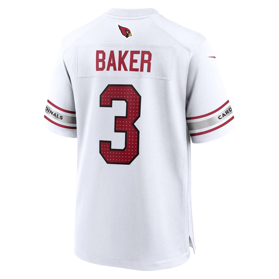 A.Cardinals #3 Budda Baker Player White Game Road beagls Stitched Jerseys