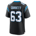 CAdoa C.Panthers #63 Austin Corbett Black Team Game Jersey