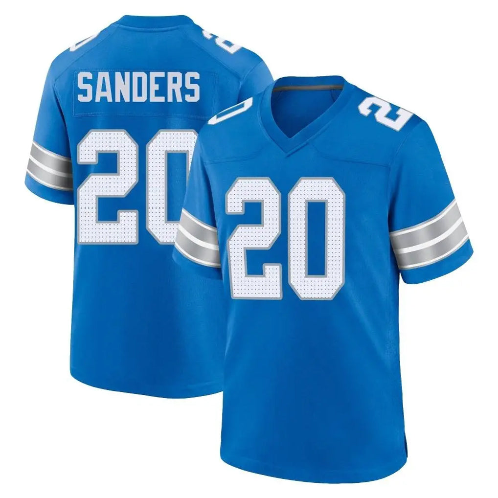 D.Lions #20 Barry Sanders Player Blue Alternate Home Game CAdoa Stitched Jerseys