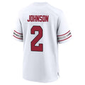 A.Cardinals #2 Will Johnson Player White Home Game beagls Stitched Jerseys