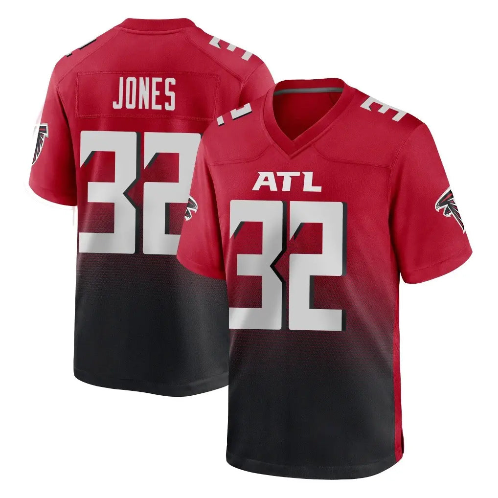 A.Falcons #32 Cash Jones Player Red Home Game CAdoa Stitched Jerseys