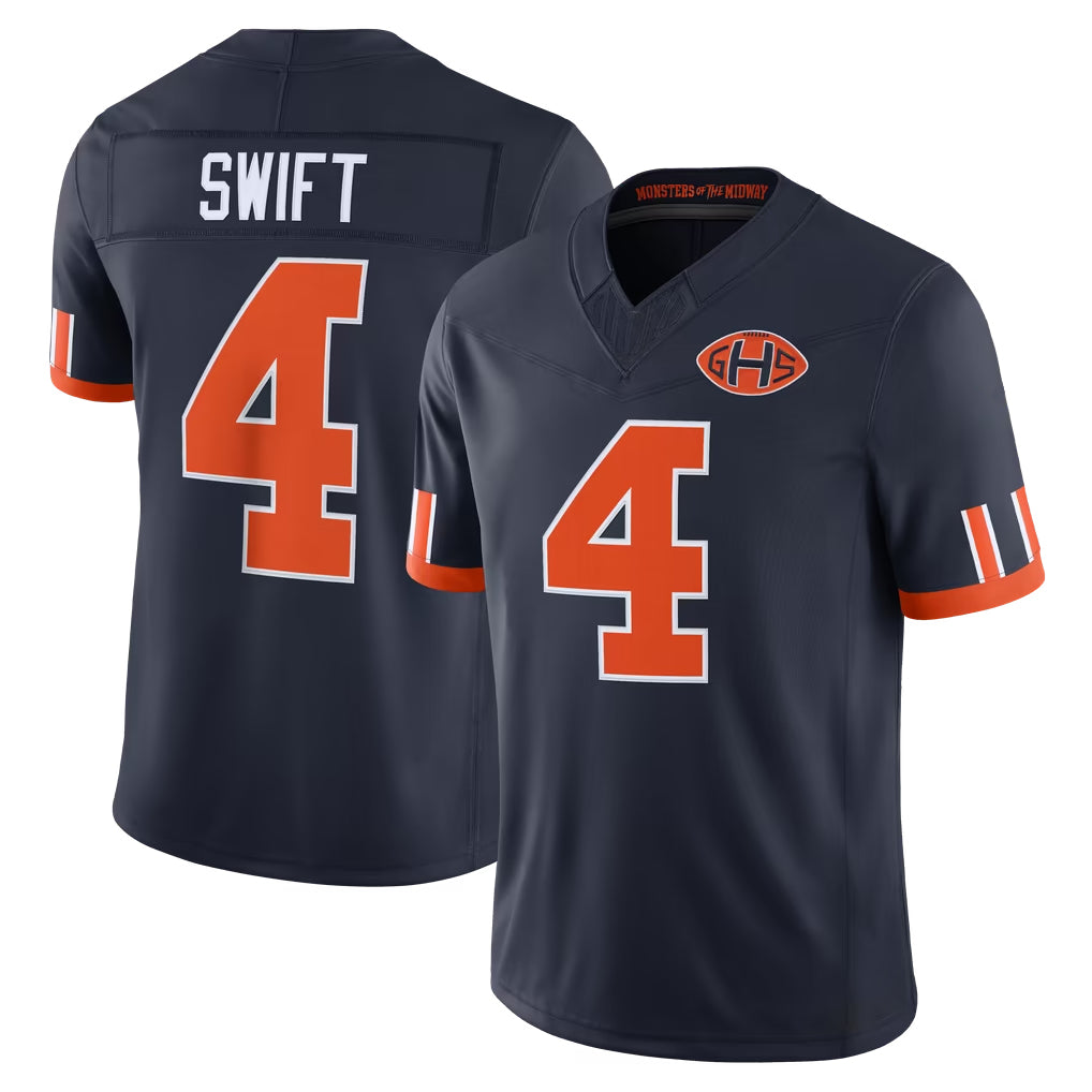 C.Bears #4 D'Andre Swift Player Navy Limited 2026 Rivalries Collection Home Game CAdoa Stitched Jerseys