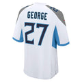 CAdoa T.Titans #27 Eddie George White Retired Player Game Jersey