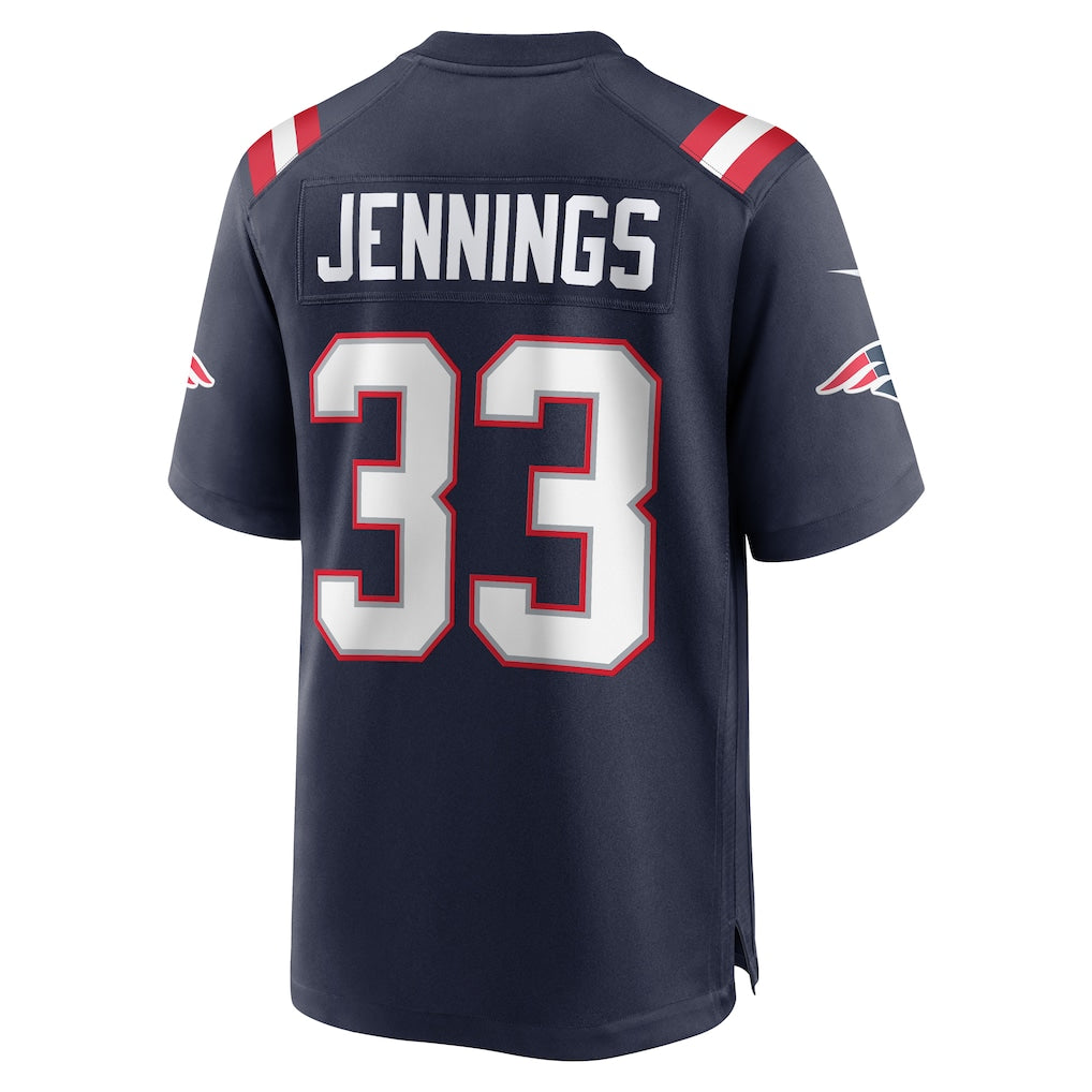 CAdoa NE.Patriots #33 Anfernee Jennings Navy Team Game Jersey