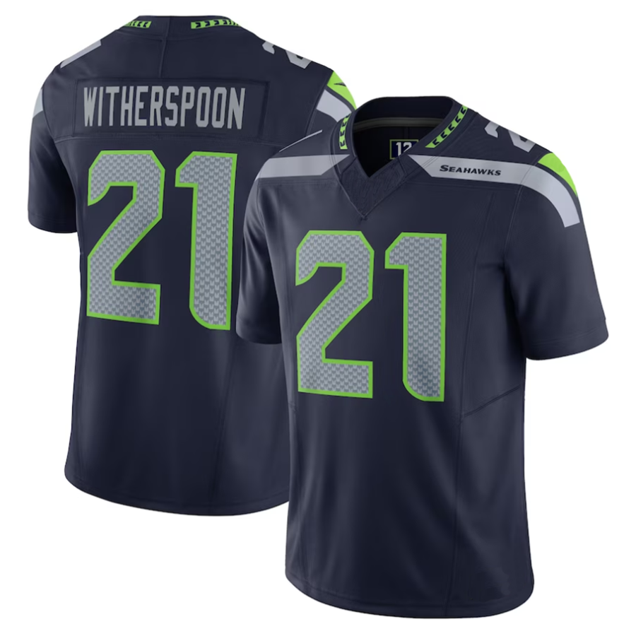 CAdoa S.Seahawks #21 Devon Witherspoon Player Navy Vapor F.U.S.E. Limited Stitched Jerseys