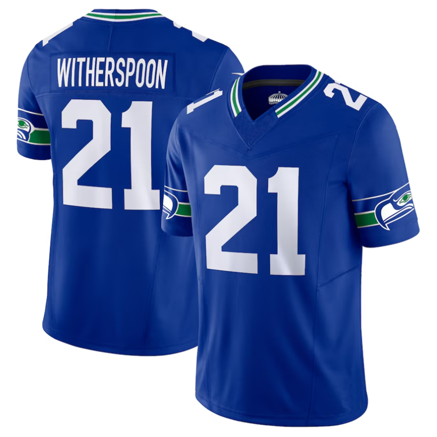 CAdoa S.Seahawks #21 Devon Witherspoon Player Royal Alternate Vapor F.U.S.E. Stitched Jerseys