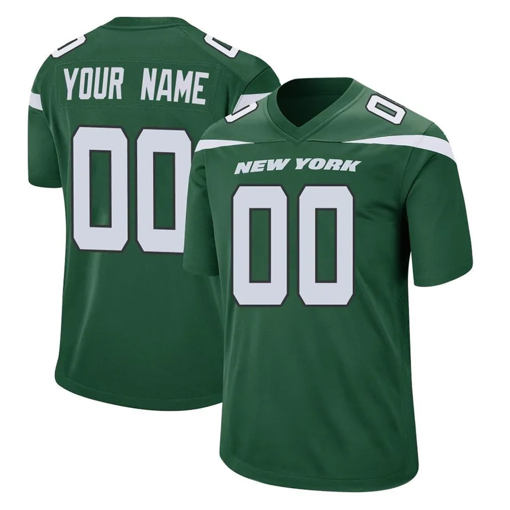 Custom NY.Jets Green Home Game Any Name & Numbers CAdoa Stitched Jerseys
