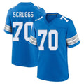 D.Lions #70 Juice Scruggs Player Blue Alternate Home Game CAdoa Stitched Jerseys