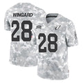 A.Cardinals #28 Andrew Wingard Player Arctic Camo Limited Salute To Service Home Game CAdoa Stitched Jerseys
