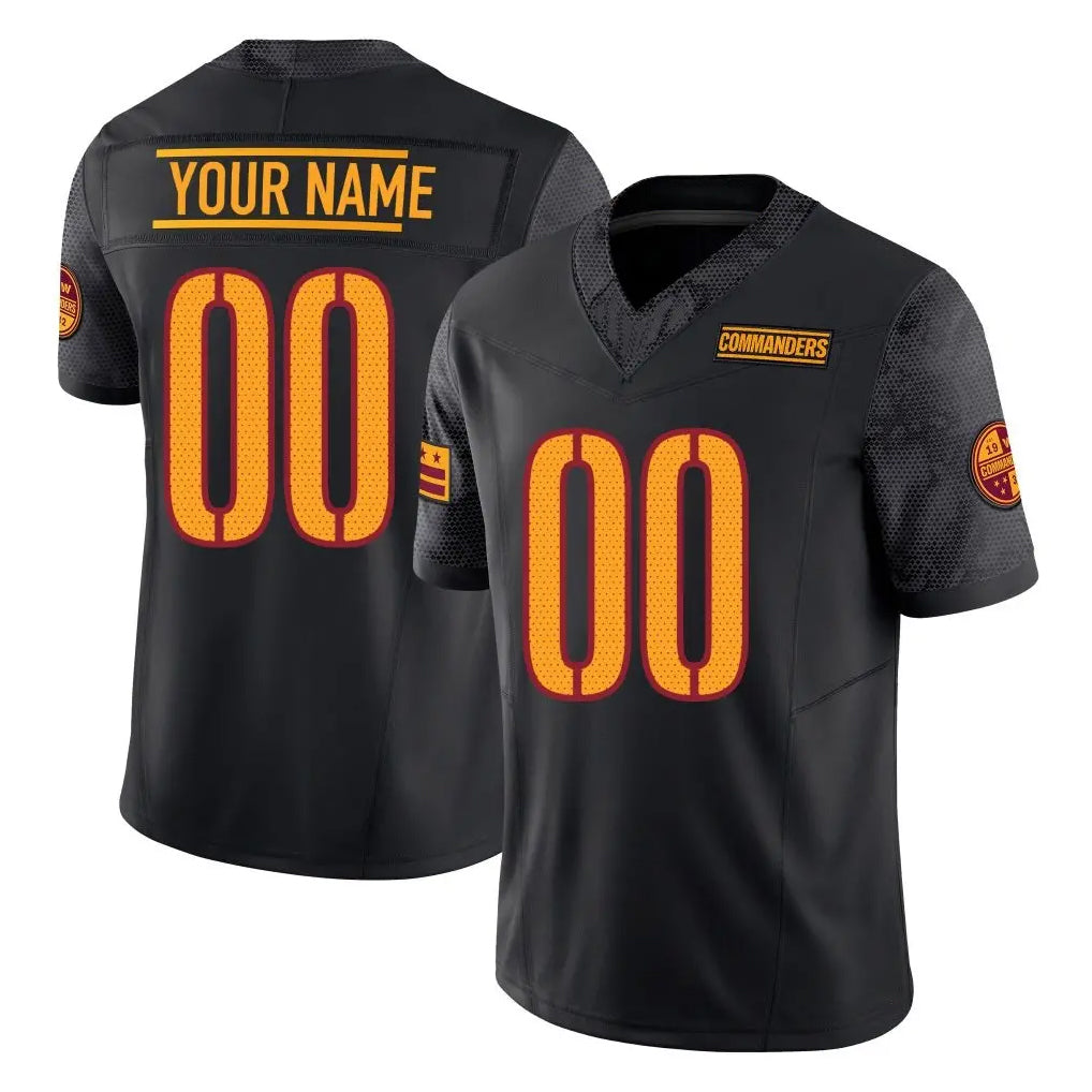 Custom W.Commanders Black Limited Vapor F.U.S.E. Home Game Any Name & Numbers CAdoa Stitched Jerseys