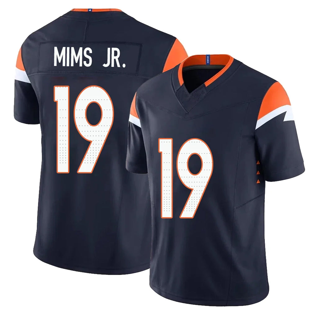 D.Broncos #19 Marvin Mims Jr. Player Navy Limited Vapor F.U.S.E. Home Game CAdoa Stitched Jerseys