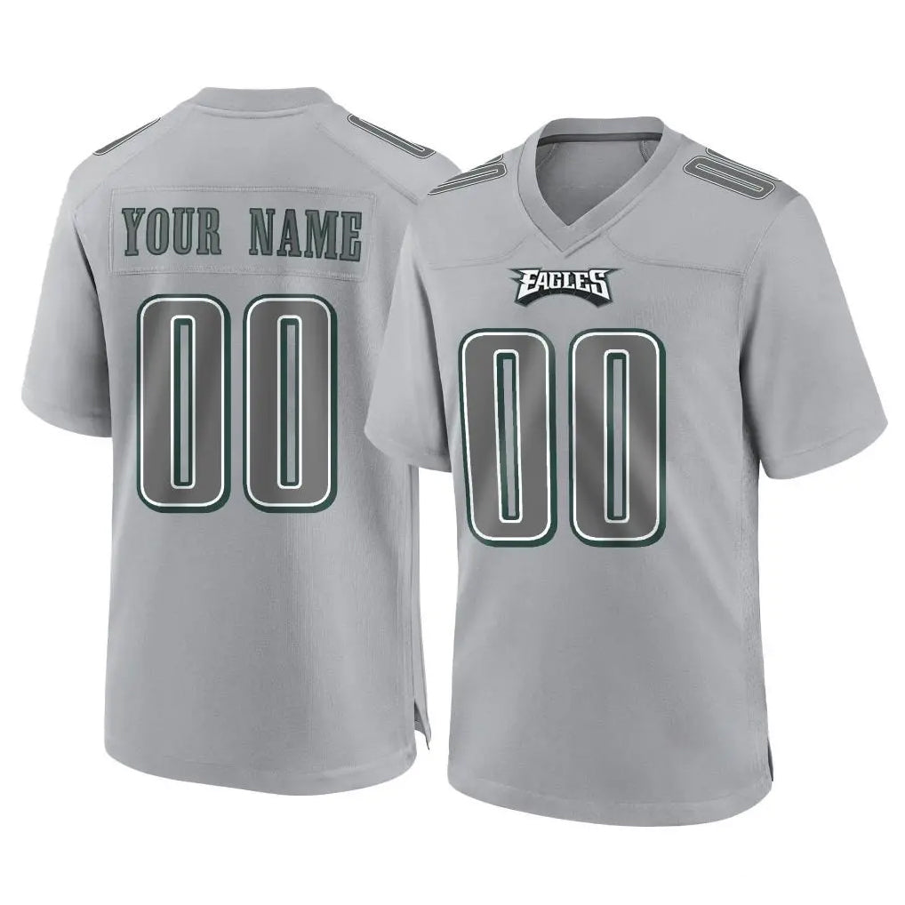 Custom P.Eagles Gray Atmosphere Fashion Home Game Any Name & Numbers CAdoa Stitched Jerseys