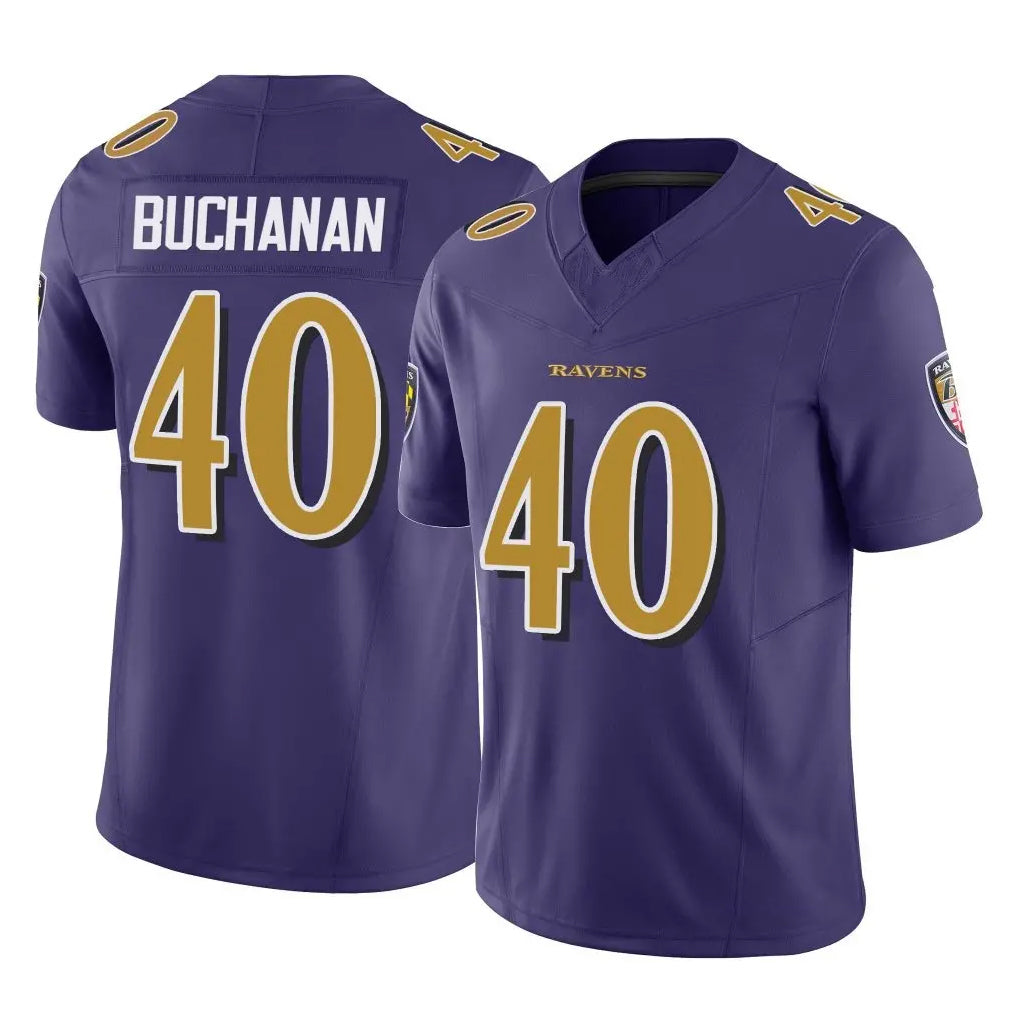 B.Ravens #40 Teddye Buchanan Player Purple Vapor F.U.S.E. Limited CAdoa Stitched Jerseys