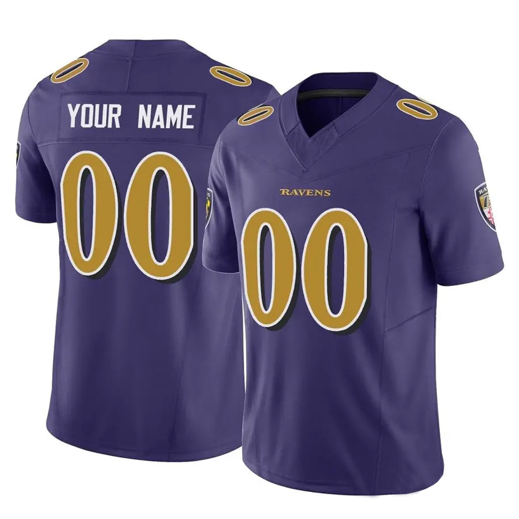 Custom B.Ravens Purple Vapor F.U.S.E. Limited Game Any Name & Numbers CAdoa Stitched Jerseys