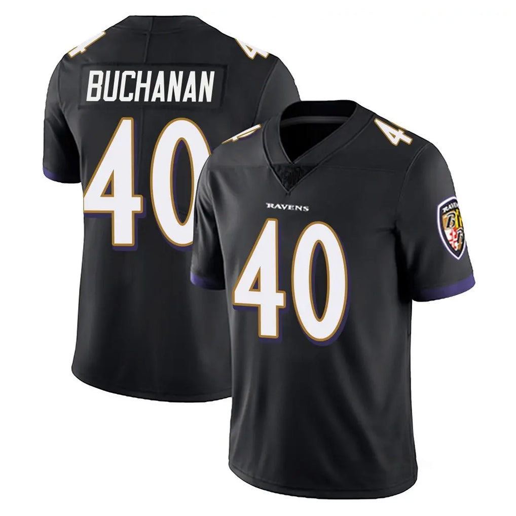 B.Ravens #40 Teddye Buchanan Player Black Vapor Untouchable Limited Home Game CAdoa Stitched Jerseys