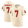 A.Cardinals #7 Jacoby Brissett Player Cream Rivalries Collection Game CAdoa Stitched Jerseys