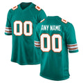 Custom M.Dolphins Aqua Alternate Home Game Any Name & Numbers CAdoa Stitched Jerseys