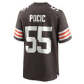 CAdoa C.Browns #55 Ethan Pocic Brown Game Jersey